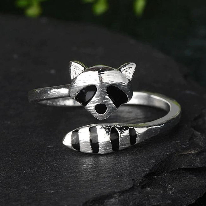 Justerbar tvättbjörn ring i 925 sterling silver